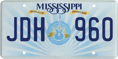 MS license plate JDH960