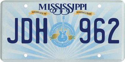 MS license plate JDH962