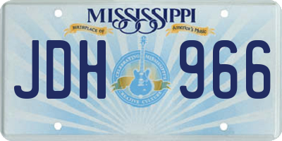 MS license plate JDH966