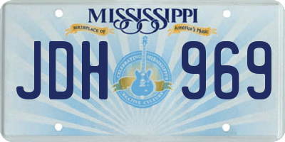 MS license plate JDH969