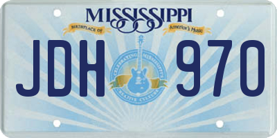 MS license plate JDH970