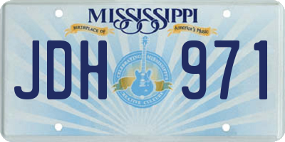 MS license plate JDH971