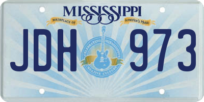 MS license plate JDH973