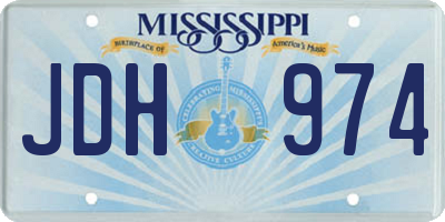 MS license plate JDH974