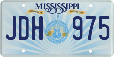 MS license plate JDH975