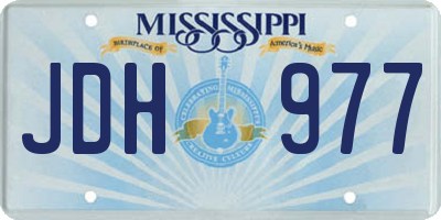 MS license plate JDH977