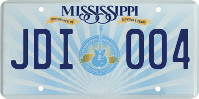 MS license plate JDI004