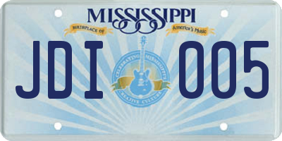 MS license plate JDI005