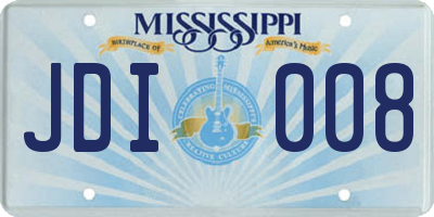 MS license plate JDI008