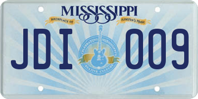 MS license plate JDI009