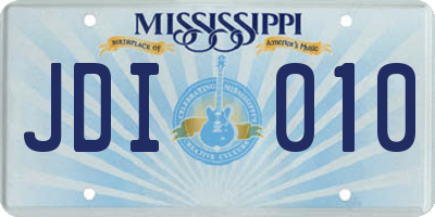 MS license plate JDI010