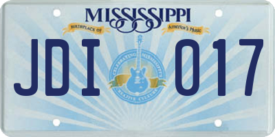 MS license plate JDI017