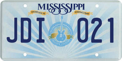 MS license plate JDI021