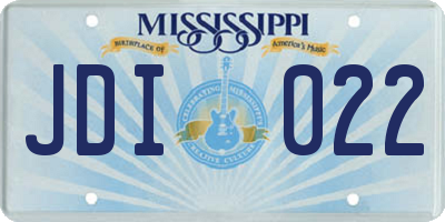 MS license plate JDI022