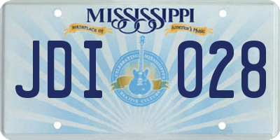 MS license plate JDI028