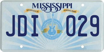 MS license plate JDI029