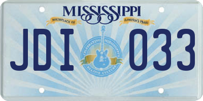 MS license plate JDI033