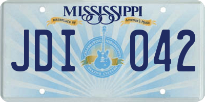 MS license plate JDI042
