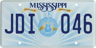 MS license plate JDI046