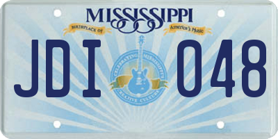 MS license plate JDI048