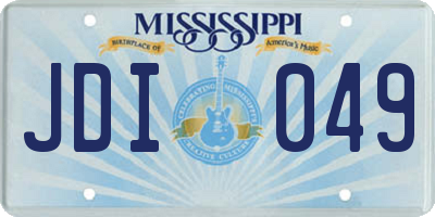 MS license plate JDI049