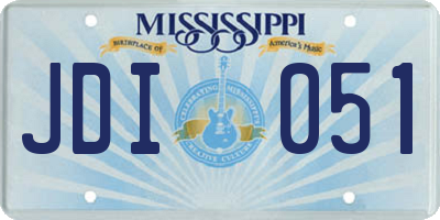 MS license plate JDI051