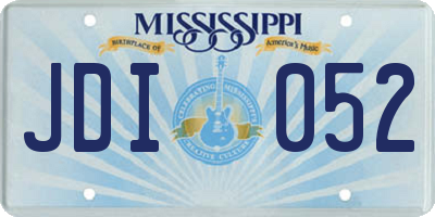 MS license plate JDI052