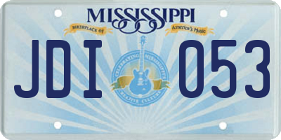 MS license plate JDI053