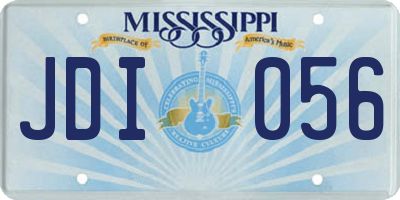 MS license plate JDI056