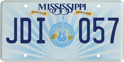MS license plate JDI057