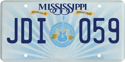 MS license plate JDI059
