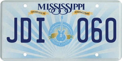 MS license plate JDI060