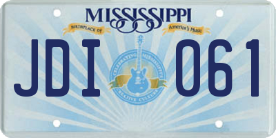 MS license plate JDI061