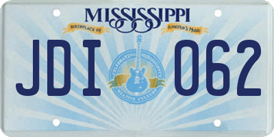 MS license plate JDI062