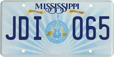 MS license plate JDI065