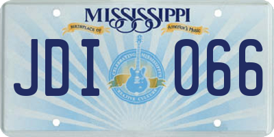 MS license plate JDI066