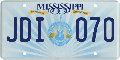 MS license plate JDI070