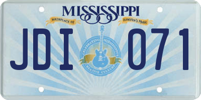 MS license plate JDI071