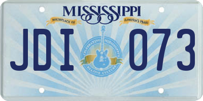 MS license plate JDI073