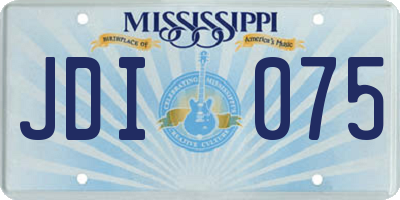 MS license plate JDI075