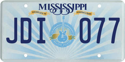 MS license plate JDI077