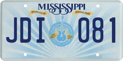 MS license plate JDI081