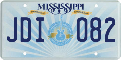 MS license plate JDI082