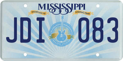 MS license plate JDI083