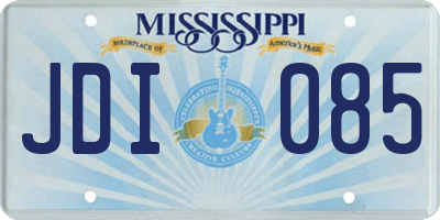 MS license plate JDI085