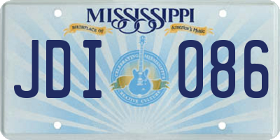 MS license plate JDI086