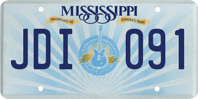 MS license plate JDI091