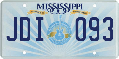 MS license plate JDI093