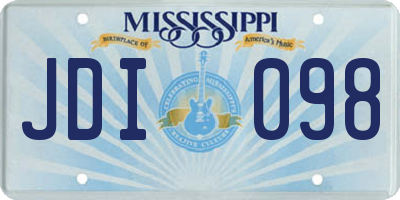 MS license plate JDI098