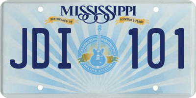 MS license plate JDI101